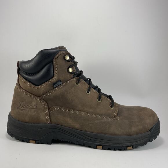 Danner Caliper Soft Toe 5” Work Boots Mens Size 13 Brown Leather Lace Up - Picture 1 of 11